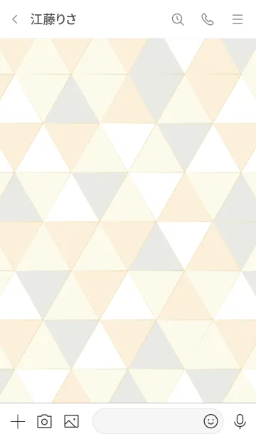 [LINE着せ替え] 大人かわいい三角デザイン：淡色オレンジの画像3