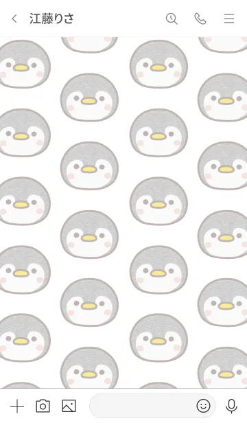 [LINE着せ替え] まるまるペンギン3の画像3