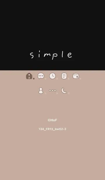 [LINE着せ替え] 134.13_ベージュ3 黒/白2-3の画像1