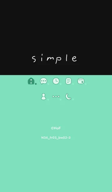 [LINE着せ替え] N34_03_グリーン 黒/白2-3の画像1