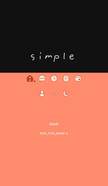 [LINE着せ替え] N34_03_レッド 黒/白2-3の画像1