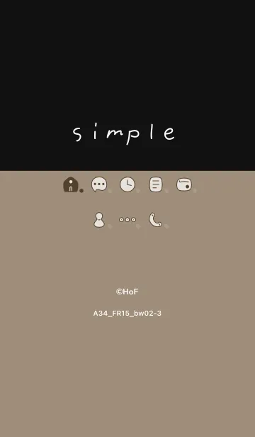 [LINE着せ替え] A34.15_ベージュ4 黒/白2-3の画像1