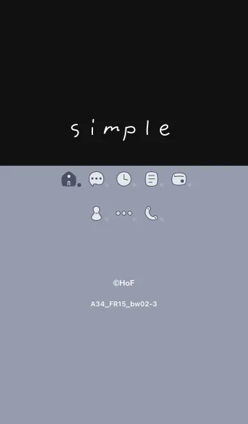 [LINE着せ替え] A34.15_ホワイトアッシュ 黒/白2-3の画像1