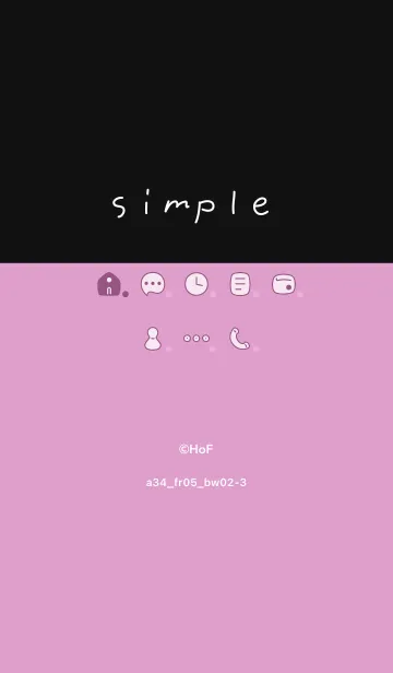[LINE着せ替え] a34_05_ピンク 黒/白2-3の画像1
