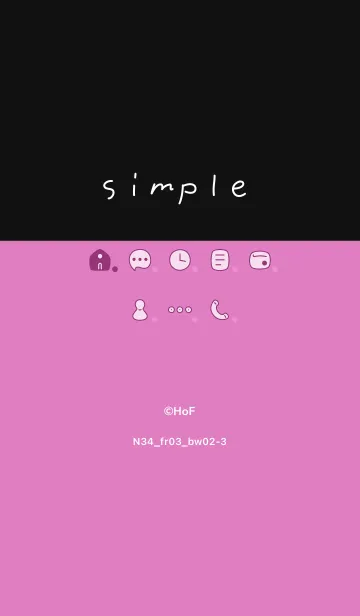 [LINE着せ替え] N34_03_ピンク 黒/白2-3の画像1