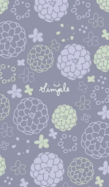 [LINE着せ替え] 大人お花模様7の画像1