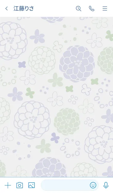 [LINE着せ替え] 大人お花模様7の画像3