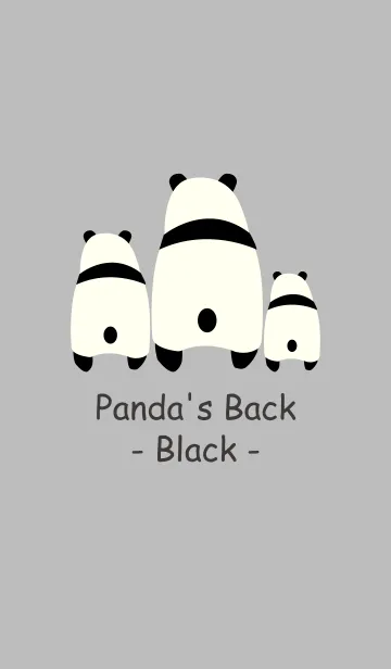 [LINE着せ替え] Panda's Back -Black 2-の画像1