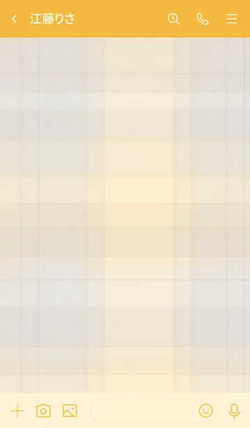 [LINE着せ替え] チェック くすみ オレンジの画像3