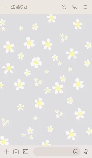 [LINE着せ替え] 白い小花が舞う30の画像3