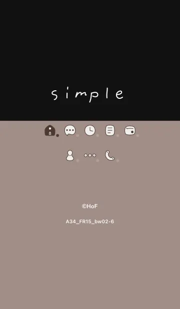 [LINE着せ替え] A34.15_ベージュ2 黒/白2-6の画像1