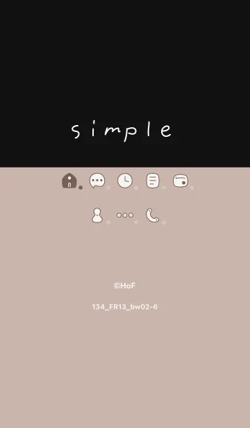 [LINE着せ替え] 134.13_ベージュ2 黒/白2-6の画像1