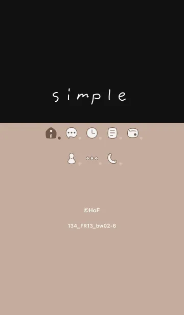 [LINE着せ替え] 134.13_ベージュ3 黒/白2-6の画像1