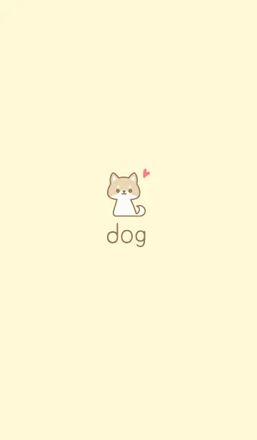 [LINE着せ替え] 大人かわいいシンプルな犬3＊イエローの画像1