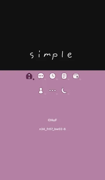 [LINE着せ替え] n34_07_ピンク 黒/白2-6の画像1