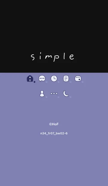 [LINE着せ替え] n34_07_ブルー 黒/白2-6の画像1