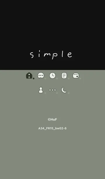 [LINE着せ替え] A34.15_スモーキーMアッシュ 黒/白2-6の画像1