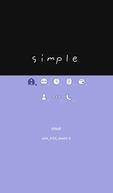 [LINE着せ替え] a34_05_ブルー 黒/白2-6の画像1