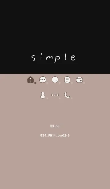 [LINE着せ替え] 534.14_ベージュ2 黒/白2-6の画像1