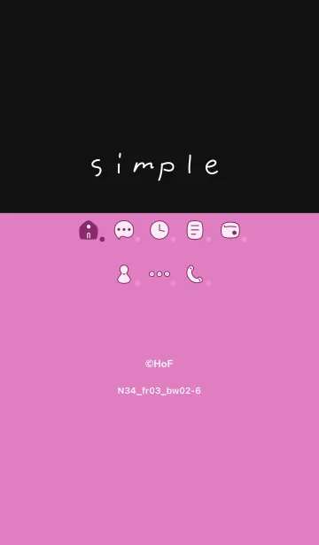 [LINE着せ替え] N34_03_ピンク 黒/白2-6の画像1