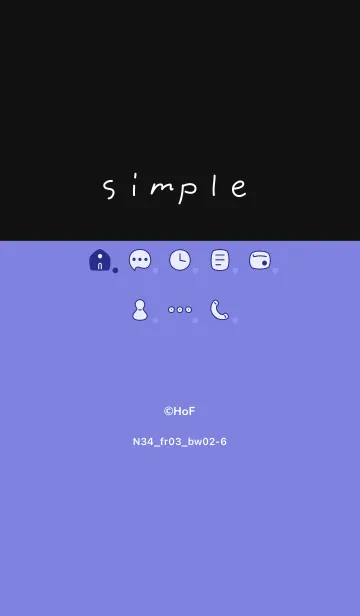 [LINE着せ替え] N34_03_ブルー 黒/白2-6の画像1