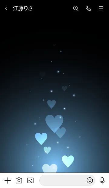 [LINE着せ替え] - Beautiful Aquatint Blue Heart -の画像3