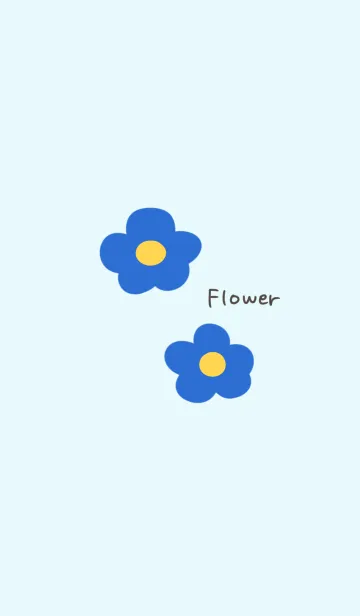 [LINE着せ替え] ブルーの花の画像1