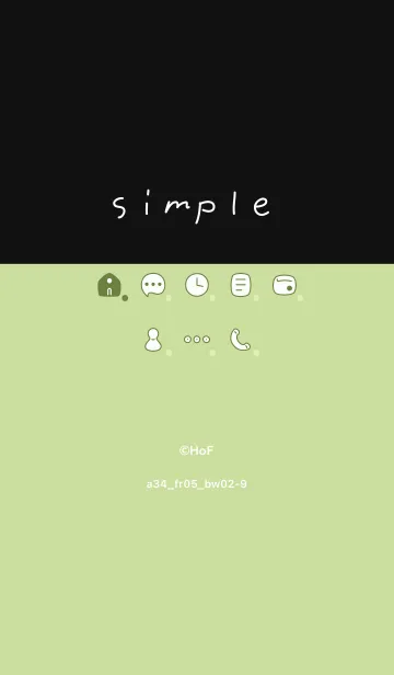 [LINE着せ替え] a34_05_イエロー 黒/白2-9の画像1