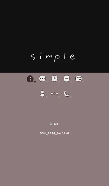 [LINE着せ替え] 534.14_ショコラ 黒/白2-6の画像1