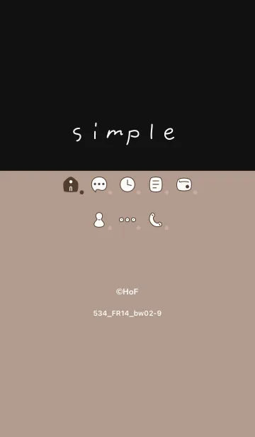 [LINE着せ替え] 534.14_ベージュ3 黒/白2-9の画像1