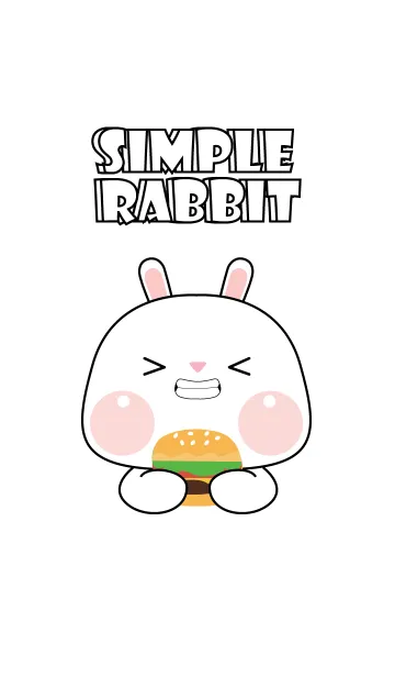 [LINE着せ替え] Simple So Pretty White  Rabbit Theme(JP)の画像1