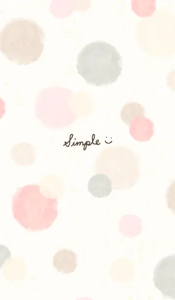 [LINE着せ替え] 丸 水彩 ピンクの画像1