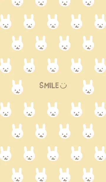 [LINE着せ替え] うさちゃん たくさん イエローの画像1
