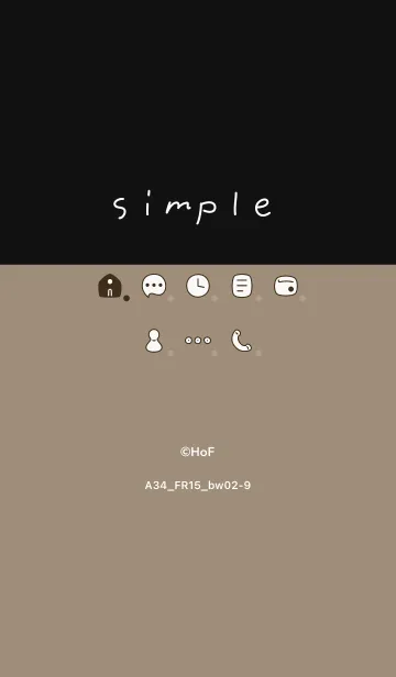 [LINE着せ替え] A34.15_ベージュ4 黒/白2-9の画像1