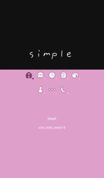 [LINE着せ替え] a34_05_ピンク 黒/白2-9の画像1