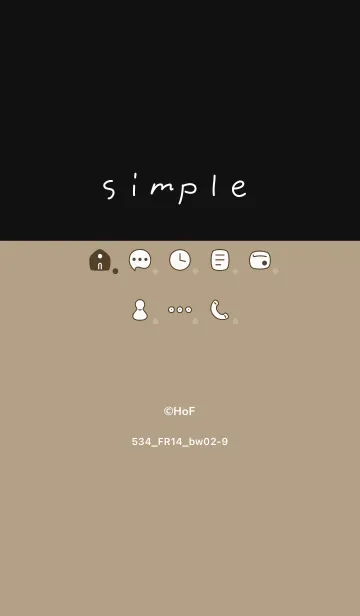 [LINE着せ替え] 534.14_ベージュ4 黒/白2-9の画像1