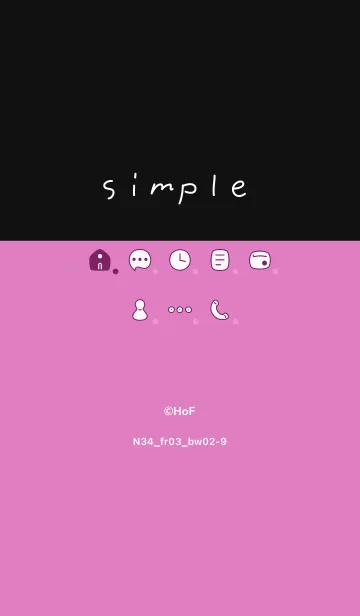 [LINE着せ替え] N34_03_ピンク 黒/白2-9の画像1