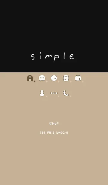 [LINE着せ替え] 134.13_ベージュ4 黒/白2-9の画像1