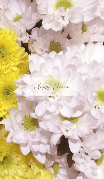 [LINE着せ替え] Happy Flower -WHITE YELLOW- 18の画像1