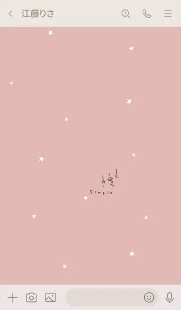 [LINE着せ替え] ピンクベージュと星や宇宙。の画像3