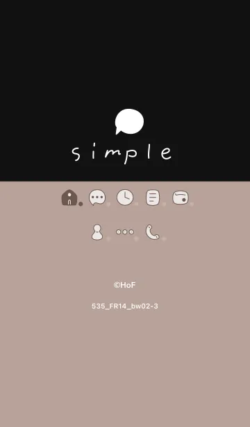 [LINE着せ替え] 535.14_ベージュ2 黒/白2-3の画像1