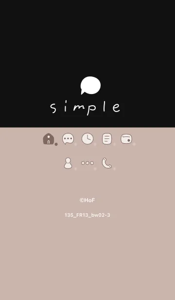 [LINE着せ替え] 135.13_ベージュ2 黒/白2-3の画像1