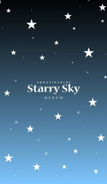 [LINE着せ替え] - Starry Sky Aquatint Blue -の画像1