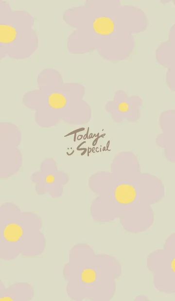 [LINE着せ替え] 北欧風 ベージュお花16の画像1