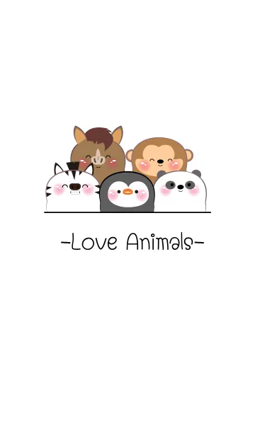 [LINE着せ替え] Minimal Animlas Theme5(JP)の画像1