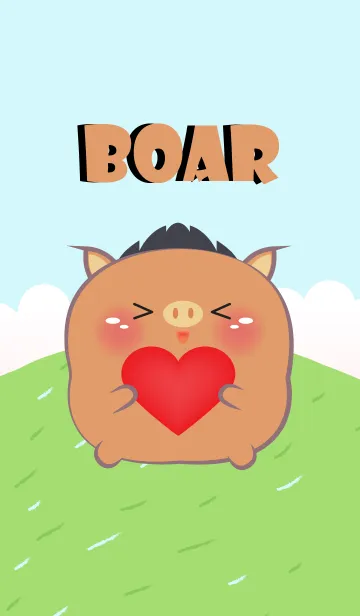 Cute Chubby Boar  Theme (JP)の着せ替えメイン画像