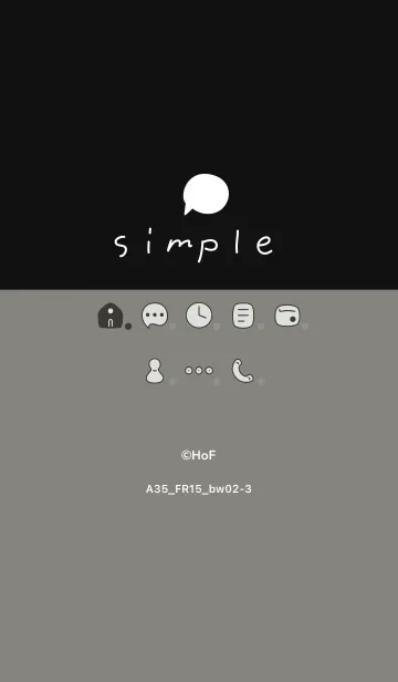 [LINE着せ替え] A35.15_スモーキーアッシュ 黒/白2-3の画像1