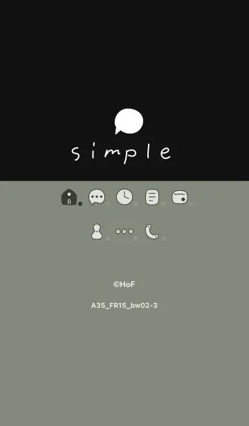 [LINE着せ替え] A35.15_スモーキーMアッシュ 黒/白2-3の画像1