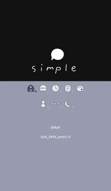 [LINE着せ替え] A35.15_ホワイトアッシュ 黒/白2-3の画像1