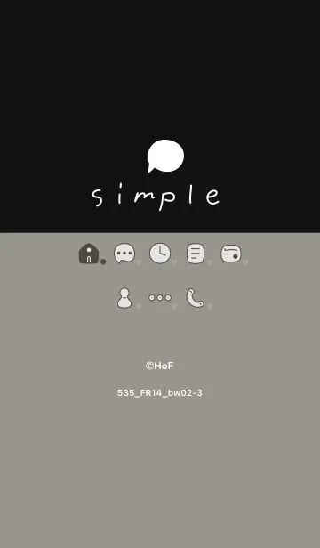 [LINE着せ替え] 535.14_スモーキーアッシュ 黒/白2-3の画像1